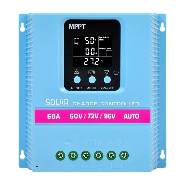 High Power 60A Solar Charging Controller 60V72V96V Automatic Recognition Suitable for off Grid Solar Energy Systems - Gerixi solar charge controller