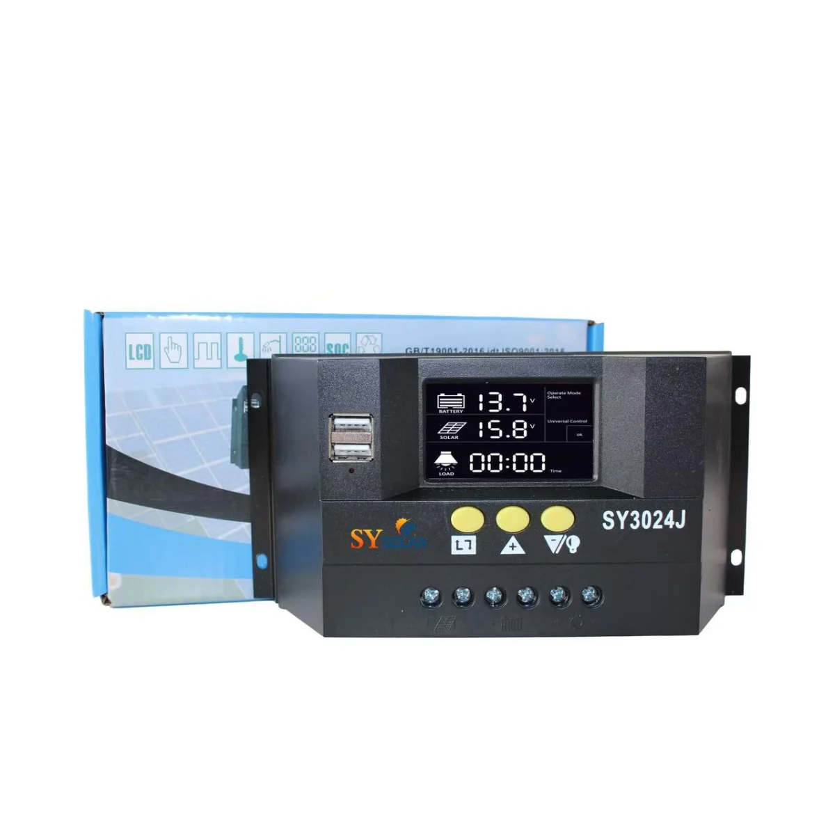 SY-J Series 10A–30A PWM Solar Charge Controller for 12V/24V Systems - Gerixi