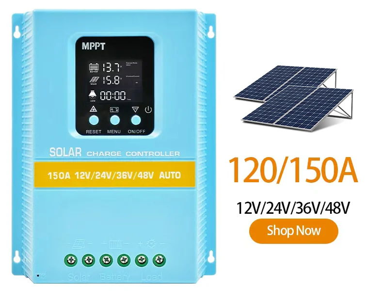 SA-C Series 120A–150A PWM Solar Charge Controller for 12V/24V/36V/48V Systems - Gerixi